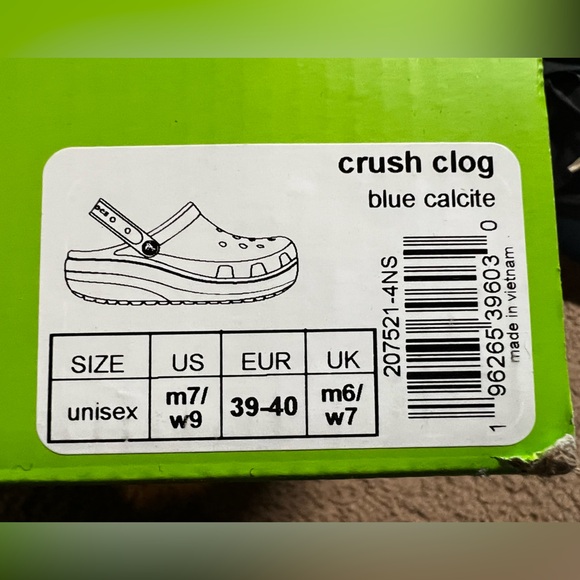 NWT CROCS - CRUSH CLOG - PLATFORM - BLUE CALCITE - Picture 12 of 12